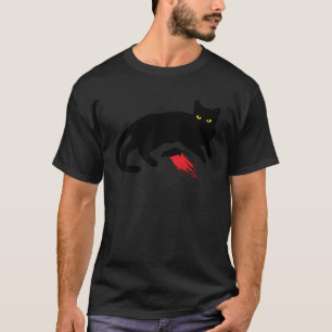 Black Cat Killer Instinkte Tote Maus Punk Goth T-Shirt