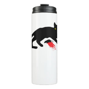 Black Cat Killer Instinkte Tote Maus Punk Goth Thermosbecher