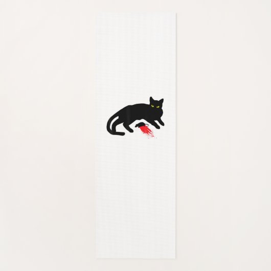 Black Cat Killer Instinkte Tote Maus Punk Goth Yogamatte (Vorderseite)