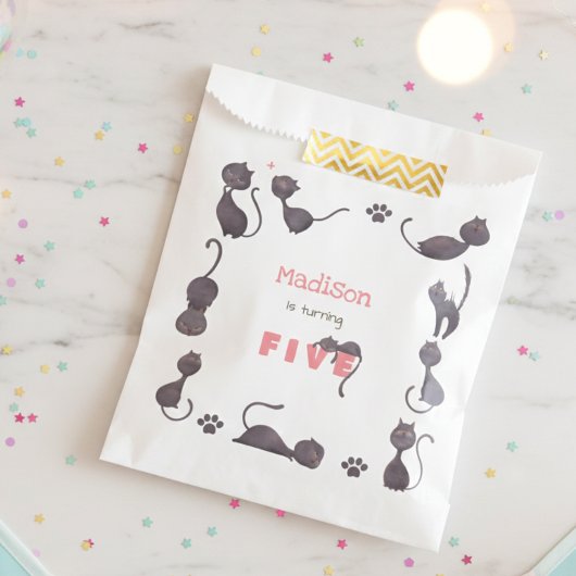 Black Cat Kindergeburtstag Geschenktütchen