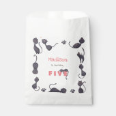 Black Cat Kindergeburtstag Geschenktütchen (Vorderseite)