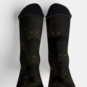 Black Cat Kitten Familiar Haustier Maureen Girard Socken
