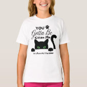 Black Cat Kitten - individuelles Alter Geburtstag T-Shirt (Vorderseite)