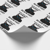 Black Cat Kitty Animal Lover Black Cat Geschenkpapier (Ecke)
