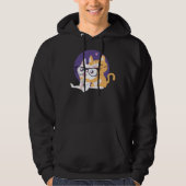 Black Cat Kitty NERD CAT HUG Haustier Kitten Cat Hoodie (Vorderseite)