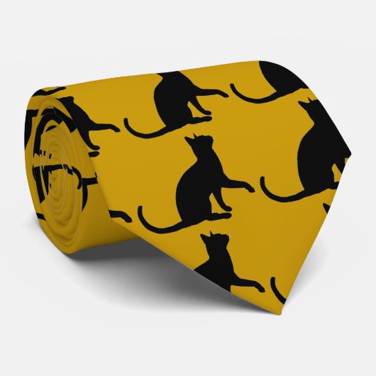 Black Cat Krawatte (Gerollt)