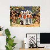 Black Cat Kürbislaterne Pumpkin Ghost Poster (Heimbüro)