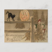 Black Cat Kürbislaterne Pumpkin Haystack Postkarte (Vorderseite)