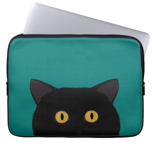 Black Cat Laptop Sleeve (Vorderseite)