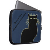 Black Cat Laptop Sleeve personalisieren Cat Lover  (Vorne Rechts)