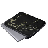 Black Cat Laptop Sleeve personalisieren Cat Lover  (Vorne Knopf)