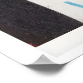 Black Cat Licking Milk Bag - Matchbox Print Poster (Ecke)