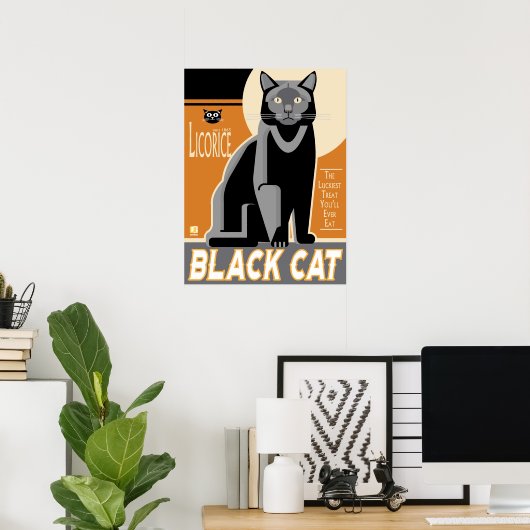 Black Cat Licorice Plakat (Heimbüro)