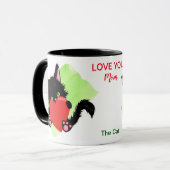 Black Cat Liebe Sie Mama Tasse (Vorderseite Links)