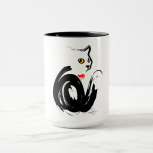 Black Cat Liebe Tasse