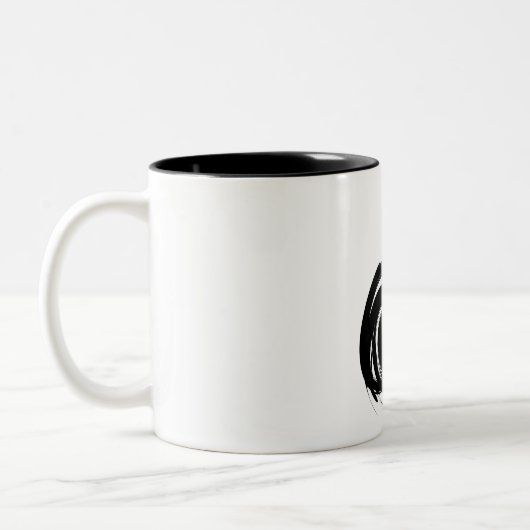 Black Cat Liebe Zweifarbige Tasse (Links)