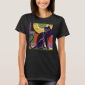 Black Cat Lion Moon for Kids Women Men T-Shirt (Vorderseite)