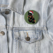 Black Cat Lover Christmas Kitten Geschenk Katze Ma Button (Beispiel)