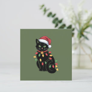 Black Cat Lover Christmas Kitten Geschenk Katze Ma Feiertagskarte