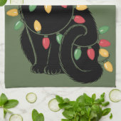 Black Cat Lover Christmas Kitten Geschenk Katze Ma Geschirrtuch (Gefaltet)