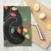 Black Cat Lover Christmas Kitten Geschenk Katze Ma Geschirrtuch (Viertel Falte)