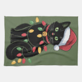 Black Cat Lover Christmas Kitten Geschenk Katze Ma Geschirrtuch (Horizontal)