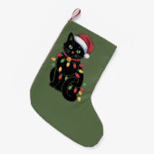 Black Cat Lover Christmas Kitten Geschenk Katze Ma Kleiner Weihnachtsstrumpf (Vorderansicht (hängend))