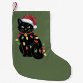 Black Cat Lover Christmas Kitten Geschenk Katze Ma Kleiner Weihnachtsstrumpf (Vorderseite)
