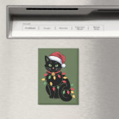 Black Cat Lover Christmas Kitten Geschenk Katze Ma Magnet (In Situ (Geschirrspüler))