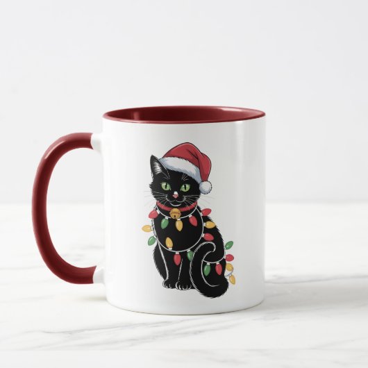 Black Cat Lover Christmas Kitten Geschenk Katze Ma Tasse (Links)