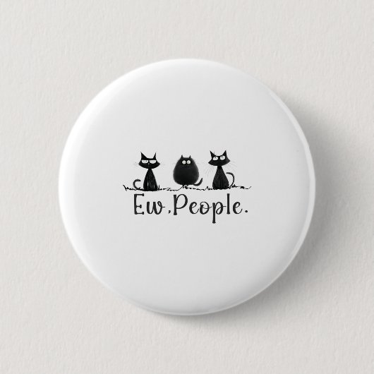 Black Cat Lover Grumpy Graphic Funny Coolen neue L Button (Vorderseite)