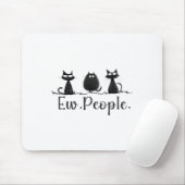 Black Cat Lover Grumpy Graphic Funny Coolen neue L Mousepad (Mit Mouse)