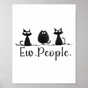 Black Cat Lover Grumpy Graphic Funny Coolen neue L Poster