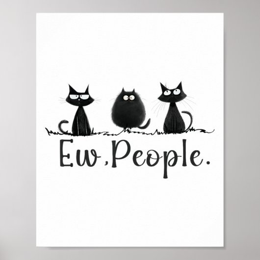 Black Cat Lover Grumpy Graphic Funny Coolen neue L Poster (Vorne)