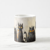 Black Cat Lover Illustriert Coffee Tasse (Mittel)