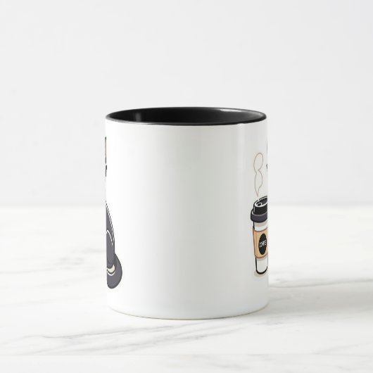 Black Cat Lover Kaffee Break Cup Tasse (Zentrum)