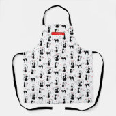 Black Cat Lovers_Individuelle Name Schürze (Vorderseite)