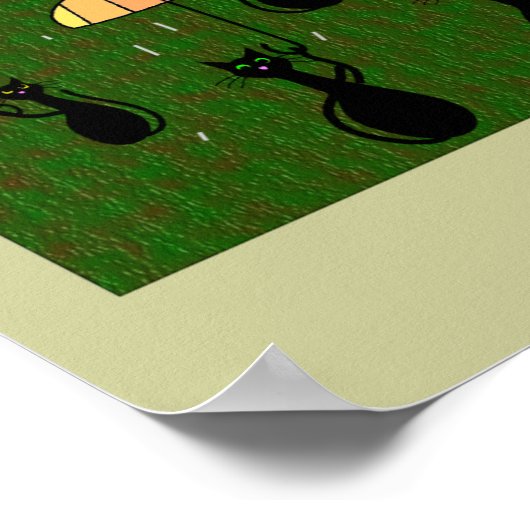 Black Cat Lovers Kunstwerke Poster (Ecke)