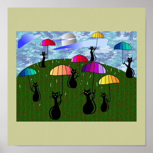 Black Cat Lovers Kunstwerke Poster (Vorne)