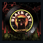 Black Cat LP Art Deco Poster<br><div class="desc">Bist du die coolste Katze in der Gegend? Das denken wir! ..und schuf die ultimative Aussage in Stimmung und Musik. Die Kombination aus mysteriöser Katzenlehre und glattem Musiklabel wird Ihre Freunde überraschen, wo Sie es got haben... Gönnen Sie sich ein cooles Design mit dieser Black Cat Platten, die in einer...</div>
