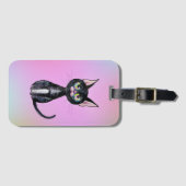 Black Cat Luggage Tag Gepäckanhänger (Vorderseite (Horizontal))