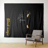 Black Cat Magic anpassbar Wandteppich (Beispiel (Horizontal))