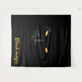 Black Cat Magic anpassbar Wandteppich (Vorderseite (Horizontal))