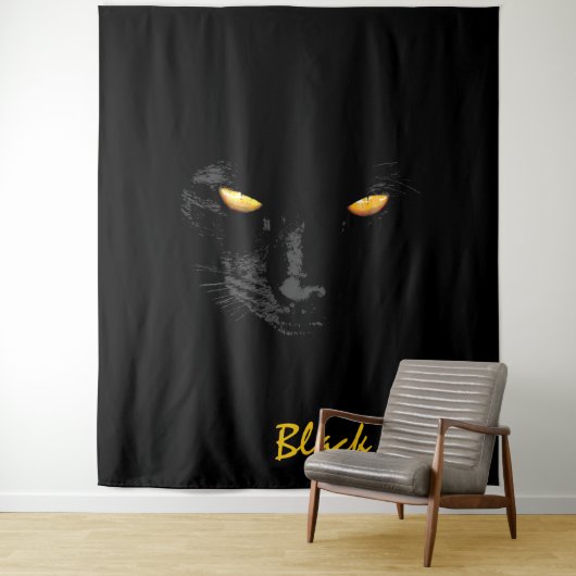 Black Cat Magic anpassbar Wandteppich (Beispiel)