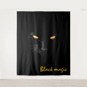 Black Cat Magic anpassbar Wandteppich (Vorderseite)