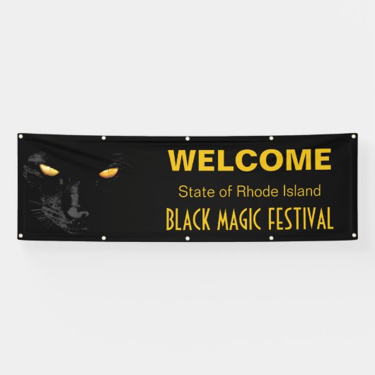 Black Cat Magic Chic anpassbar Banner (Horizontal)