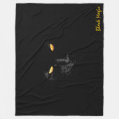 Black Cat Magic Chic anpassbar Fleecedecke (Vorderseite)