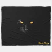 Black Cat Magic Chic anpassbar Fleecedecke (Vorderseite (Horizontal))