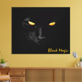 Black Cat Magic Chic anpassbar Leinwanddruck (Insitu (Wohnzimmer))