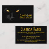Black Cat Magic lustig elegant Visitenkarte (Vorne/Hinten)